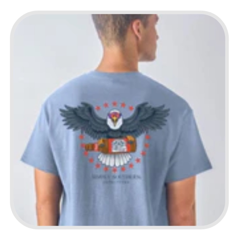 🦅 NWT Simply Southern Men Tshirt Tee Eagle Beer S Cotton American Patriotic USA